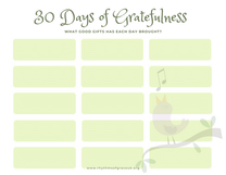 30 Days of Gratefulness PDF download.