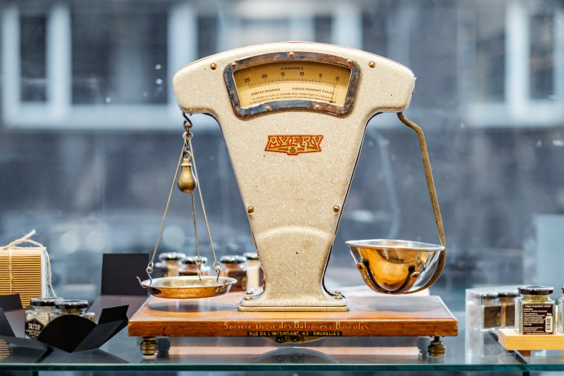 Old-fashioned scales, illustrating the theme, 'Tired of trying so hard?'